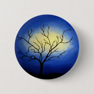Badge Rond 5 Cm Arbre Abstrait - Art Moderne