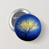 Badge Rond 5 Cm Arbre Abstrait - Art Moderne (Devant & derrière)