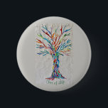 Badge Rond 5 Cm Arbre arc-en-ciel<br><div class="desc">Un arbre arc-en-ciel original de la mosaïque de vie. J'ai fait cette mosaïque parce que j'étais tellement inspiré par les beaux fragments de verre coloré que je devais juste trouver un moyen de les utiliser !</div>