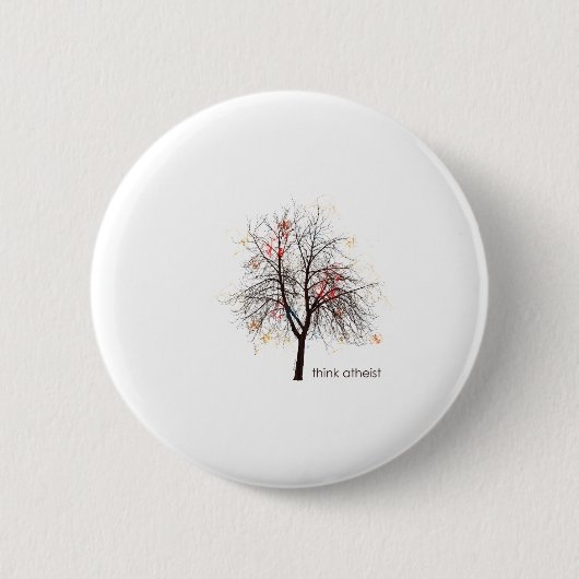 Badge Rond 5 Cm Arbre athée (Devant)