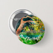 Badge Rond 5 Cm Arbre balayé par vent (Devant & derrière)
