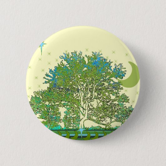 Badge Rond 5 Cm Arbre blues (Devant)