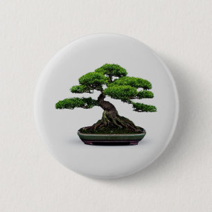 Badge Rond 5 Cm Arbre bonsaï