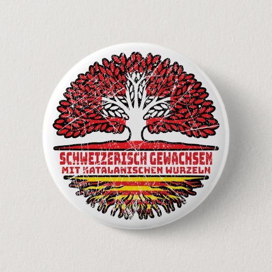 Badge Rond 5 Cm Arbre catalan suisse (Devant)