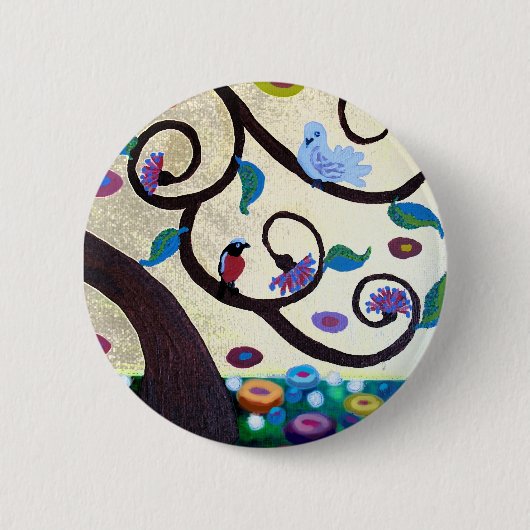 Badge Rond 5 Cm Arbre de détails de vie (Devant)