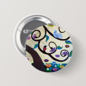 Badge Rond 5 Cm Arbre de détails de vie (Devant & derrière)