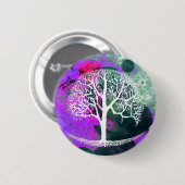 Badge Rond 5 Cm Arbre de galaxie de la vie (Devant & derrière)