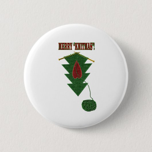 Badge Rond 5 Cm Arbre de Knitmas (Devant)