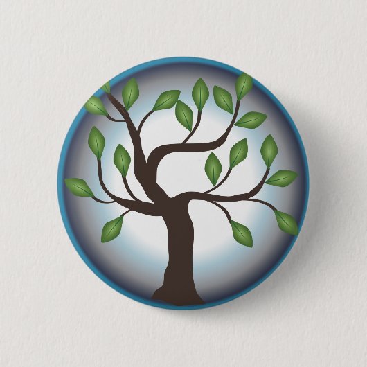 Badge Rond 5 Cm Arbre de la vie et de lune (Devant)