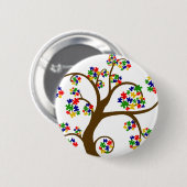 Badge Rond 5 Cm Arbre de la vie perplexe (Devant & derrière)