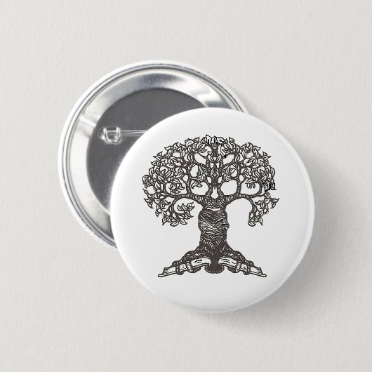 Badge Rond 5 Cm Arbre de lecture (Devant & derrière)