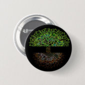 Badge Rond 5 Cm Arbre de lueur de la vie (Devant & derrière)