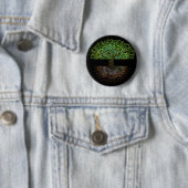 Badge Rond 5 Cm Arbre de lueur de la vie (En situation)