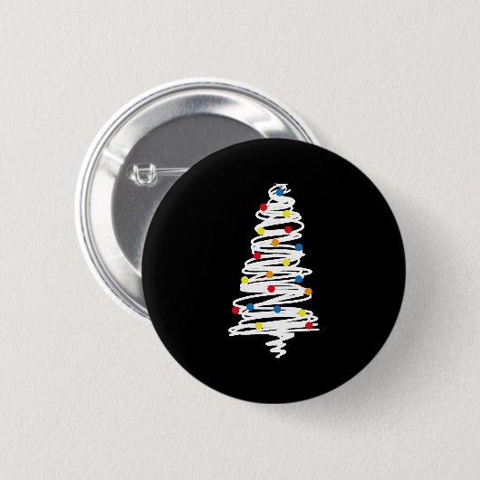 Badge Rond 5 Cm Arbre de Noël (Devant & derrière)