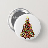 Badge Rond 5 Cm Arbre de Noël (Devant & derrière)