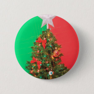 Badge Rond 5 Cm arbre de noël