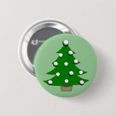Badge Rond 5 Cm Arbre de Noël de boule de golf (Devant & derrière)