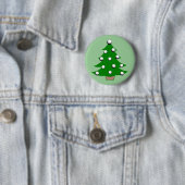 Badge Rond 5 Cm Arbre de Noël de boule de golf (En situation)