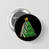 Badge Rond 5 Cm Arbre de Noël de la réservation IV (Devant & derrière)