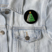 Badge Rond 5 Cm Arbre de Noël de la réservation IV (En situation)