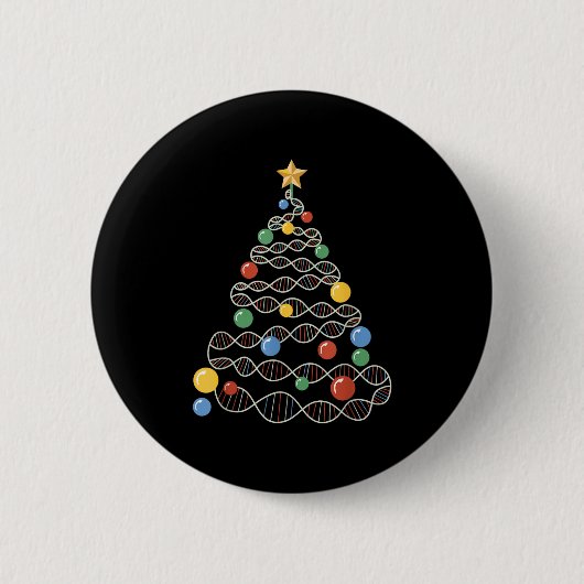 Badge Rond 5 Cm Arbre de Noël Drôle Science Puns Noël Te (Devant)