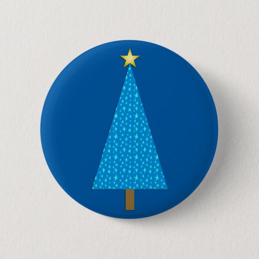 Badge Rond 5 Cm Arbre de Noël moderne (Devant)