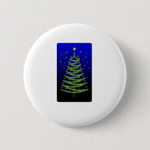 Badge Rond 5 Cm arbre de Noël stylisé