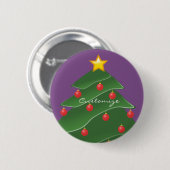Badge Rond 5 Cm Arbre de Noël Thunder_Cove (Devant & derrière)