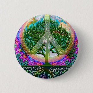 Badge Rond 5 Cm Arbre de paix de la vie