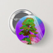 Badge Rond 5 Cm Arbre de rayonnement de la vie (Devant & derrière)