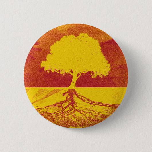 Badge Rond 5 Cm Arbre de relaxation de la vie (Devant)