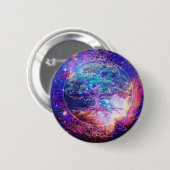 Badge Rond 5 Cm Arbre de santé de la vie (Devant & derrière)