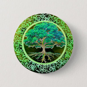 Badge Rond 5 Cm Arbre de santé de la vie