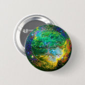 Badge Rond 5 Cm Arbre de santé de la vie (Devant & derrière)