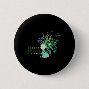 Badge Rond 5 Cm Arbre de sensibilisation à la santé mentale Les ho