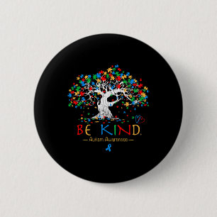 Badge Rond 5 Cm Arbre de Sensibilisation sur l'autisme de vie Mois