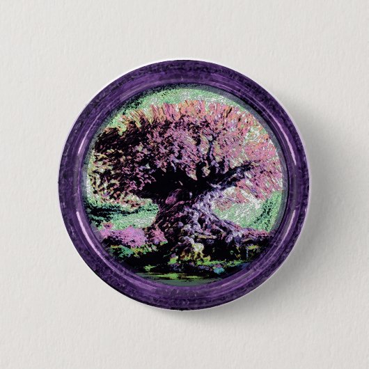 Badge Rond 5 Cm Arbre de souci de la vie (Devant)