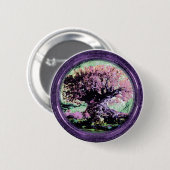Badge Rond 5 Cm Arbre de souci de la vie (Devant & derrière)