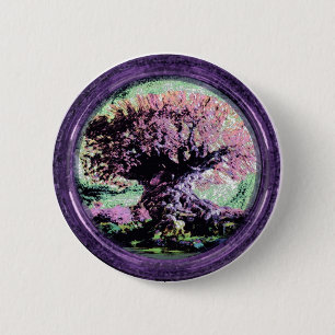 Badge Rond 5 Cm Arbre de souci de la vie