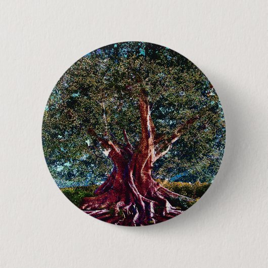 Badge Rond 5 Cm Arbre de stabilité de la vie (Devant)