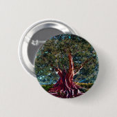 Badge Rond 5 Cm Arbre de stabilité de la vie (Devant & derrière)