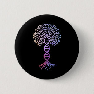 Badge Rond 5 Cm Arbre De Vie Adn Science Génétique Jour des terres