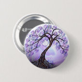 Badge Rond 5 Cm Arbre de vie Lavendar (Devant & derrière)