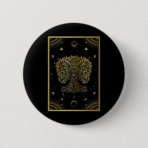 Badge Rond 5 Cm Arbre De Vie Phases Lunaires Méditation De Yoga Ze