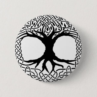 Badge Rond 5 Cm Arbre de vie Yggdrasil Norse wicca mythologie