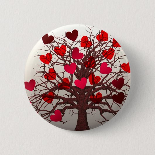 Badge Rond 5 Cm Arbre des coeurs (Devant)