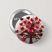 Badge Rond 5 Cm Arbre des coeurs (Devant & derrière)