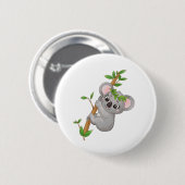 Badge Rond 5 Cm Arbre d'escalade Cute koala (Devant & derrière)
