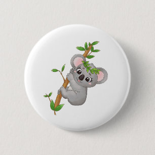 Badge Rond 5 Cm Arbre d'escalade Cute koala