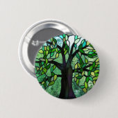 Badge Rond 5 Cm Arbre d'insigne d'enchantement (Devant & derrière)